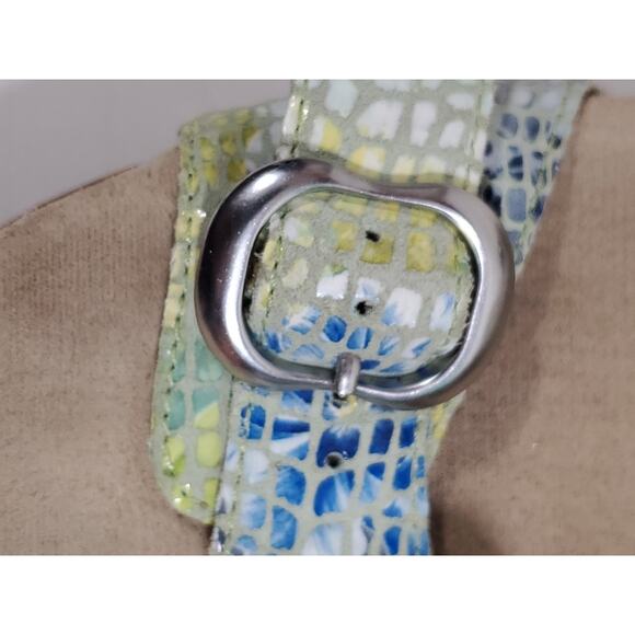 Dansko Sophie Irlidescent Reptile Print Slip On Mules Sandals 37/US 6.5 Beachy - Picture 6 of 13